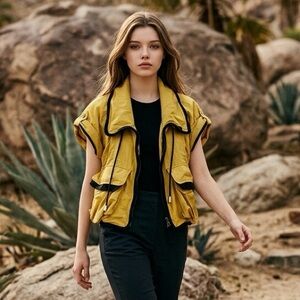 Yellow Vest with Black Trim